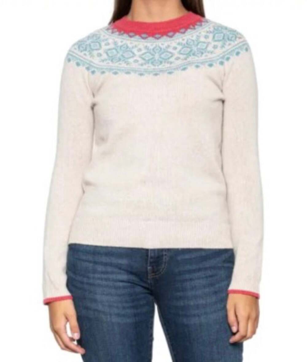 Tabitha Webb Fair Isle Nordic Wool Blend Sweater